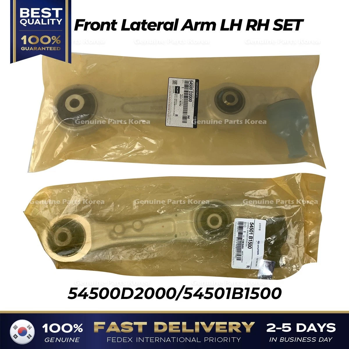 ⭐Genuine⭐ Front Lateral Arm LH RH SET 54500D2000 54501B1500 for Genesis G80 G90