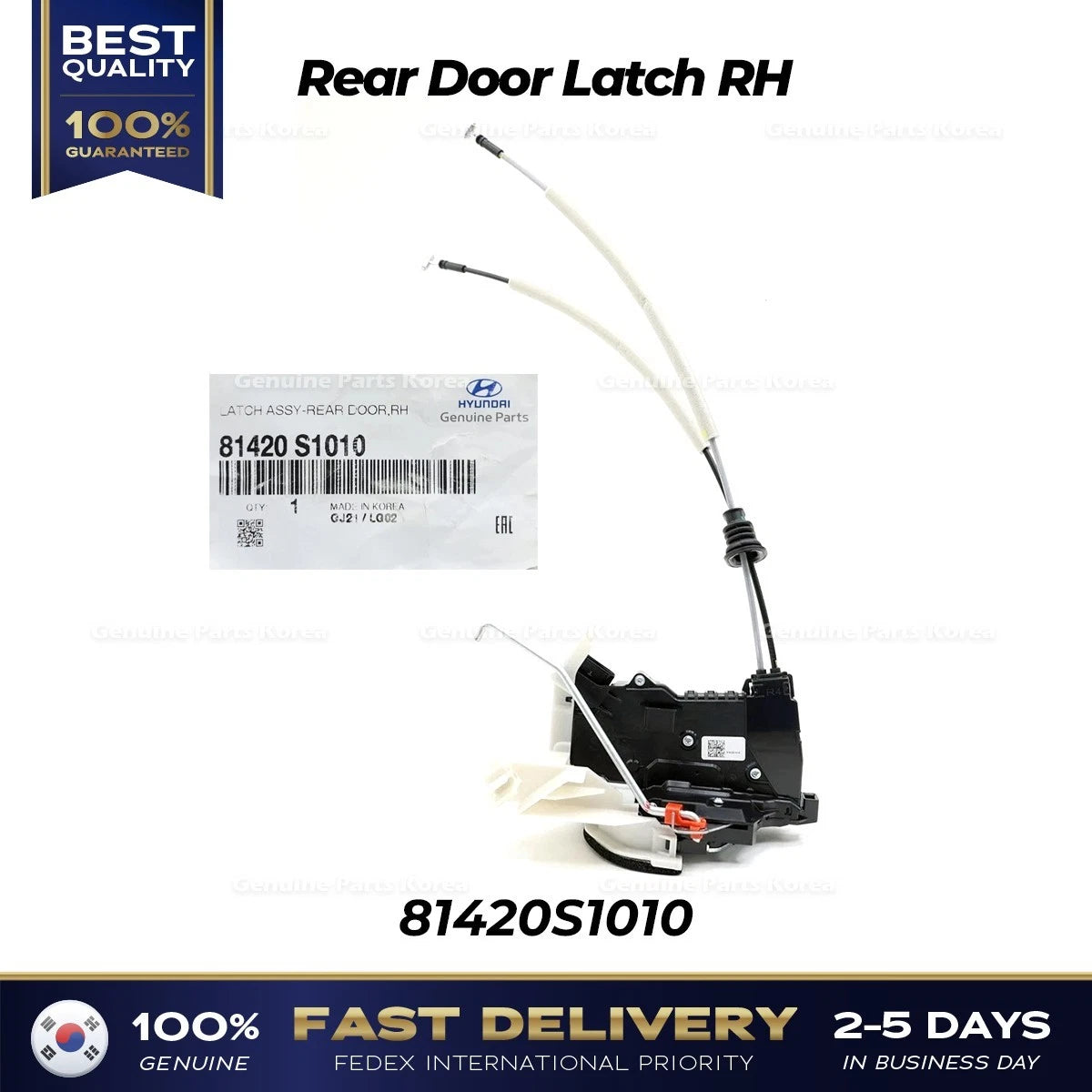 ⭐Genuine⭐ Rear Door Latch RH 81420S1010 for Hyundai Santa Fe