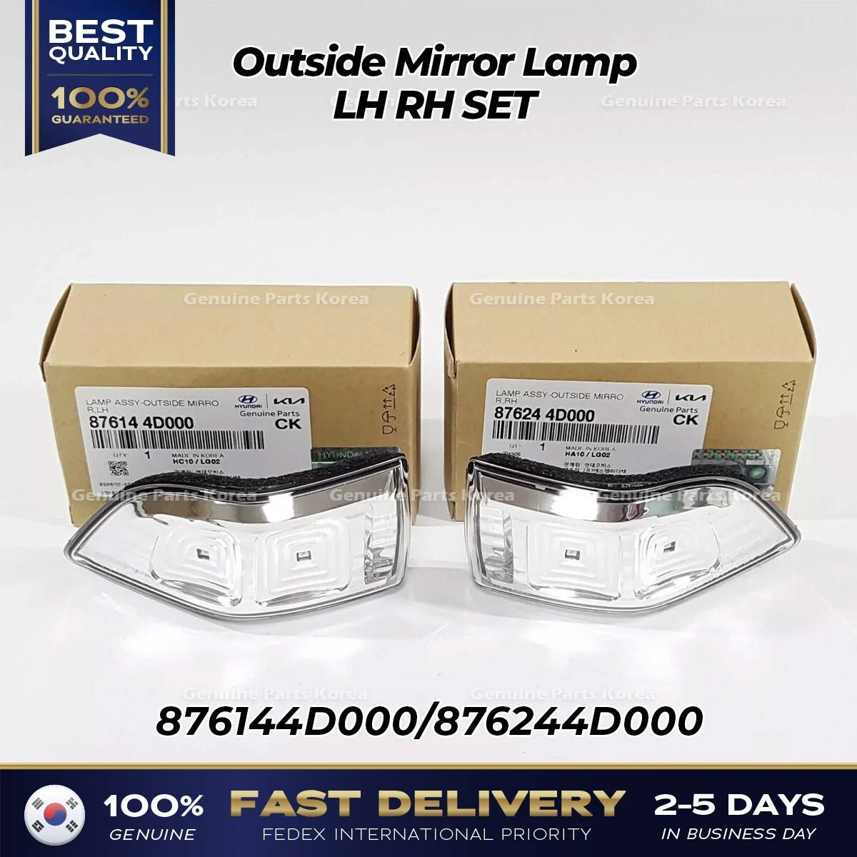 ⭐Genuine⭐ Outside Mirror Lamp LH RH SET for Kia Sedona