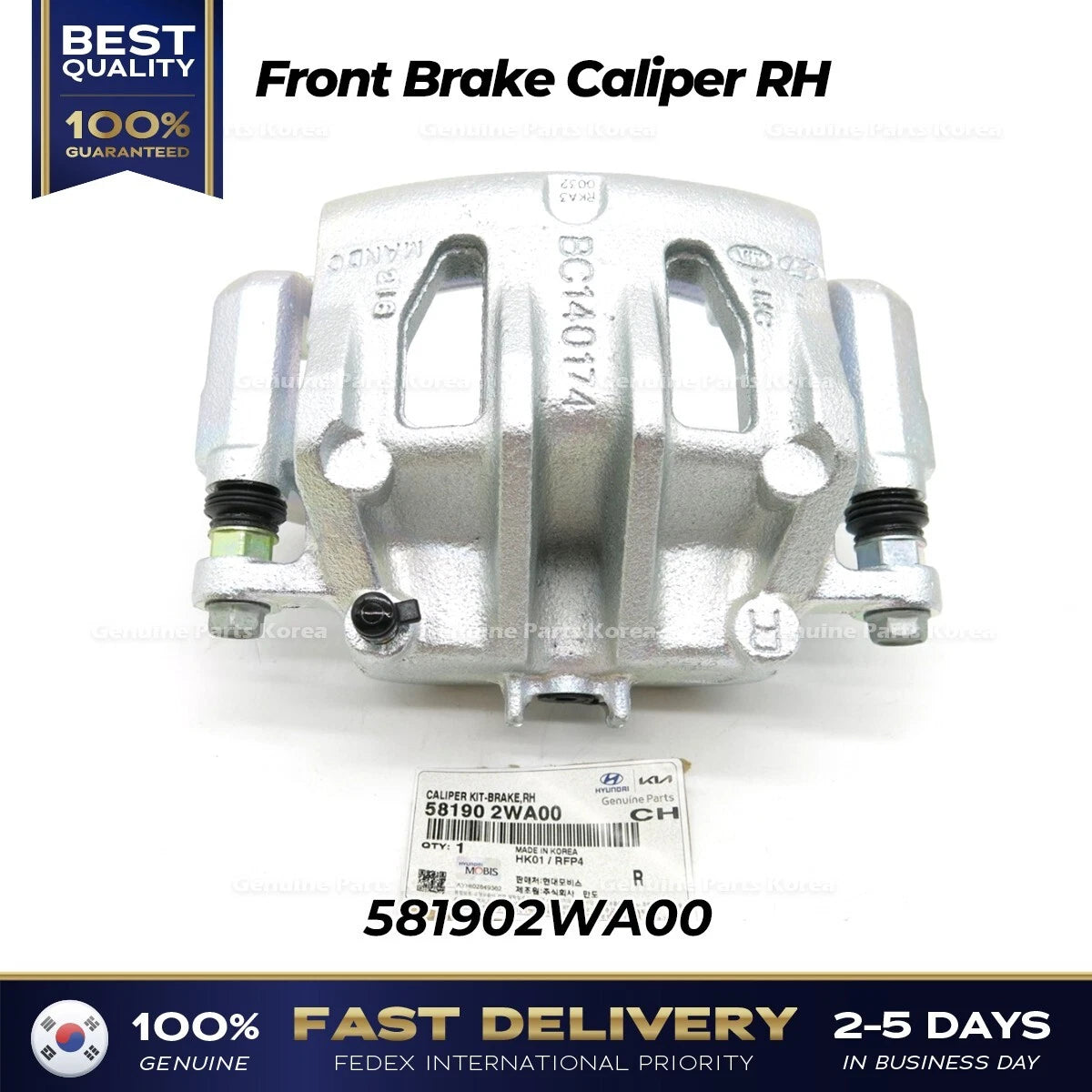⭐Genuine⭐ Front Brake Caliper RH 581902WA00 for Hyundai Santa Fe