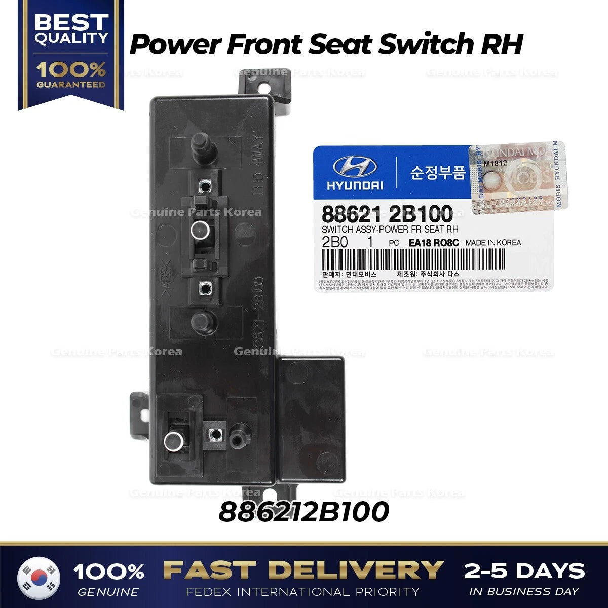 ⭐Genuine⭐ Power Front Seat Switch RH 886212B100 for Hyundai Santa Fe