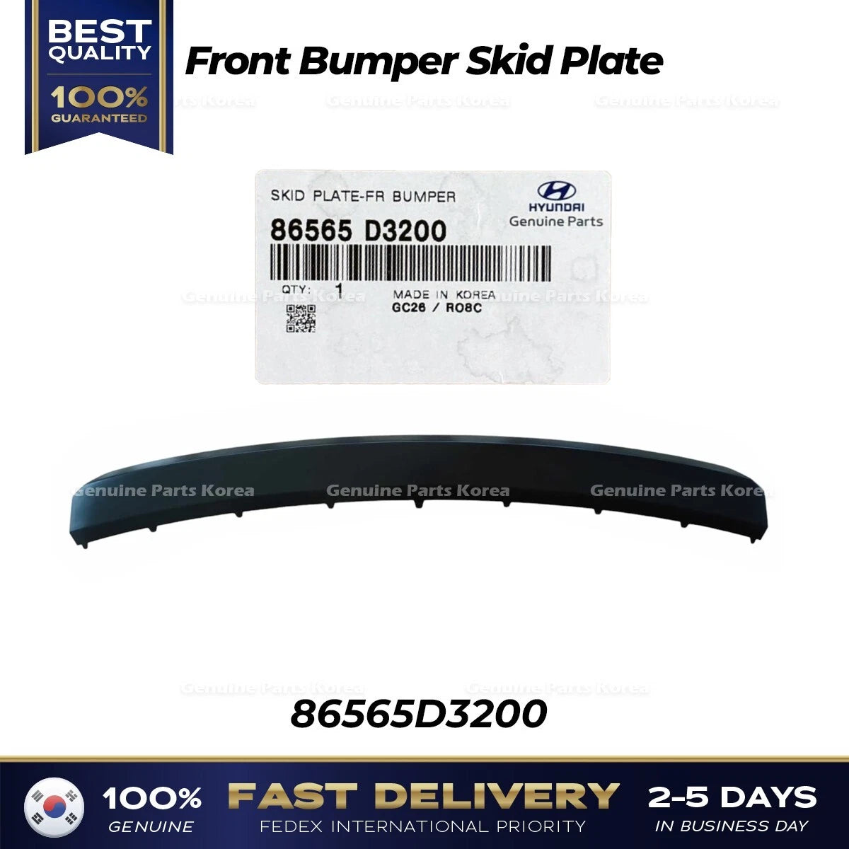 ⭐Genuine⭐ Front Bumper Skid Plate 86565D3200 for Hyundai Tucson