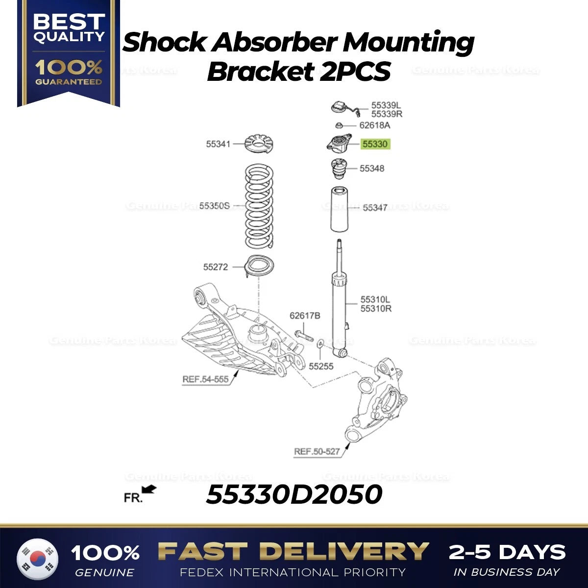 ⭐Genuine⭐ Shock Absorber Mounting Bracket 2PCS 55330D2050 for Genesis G90