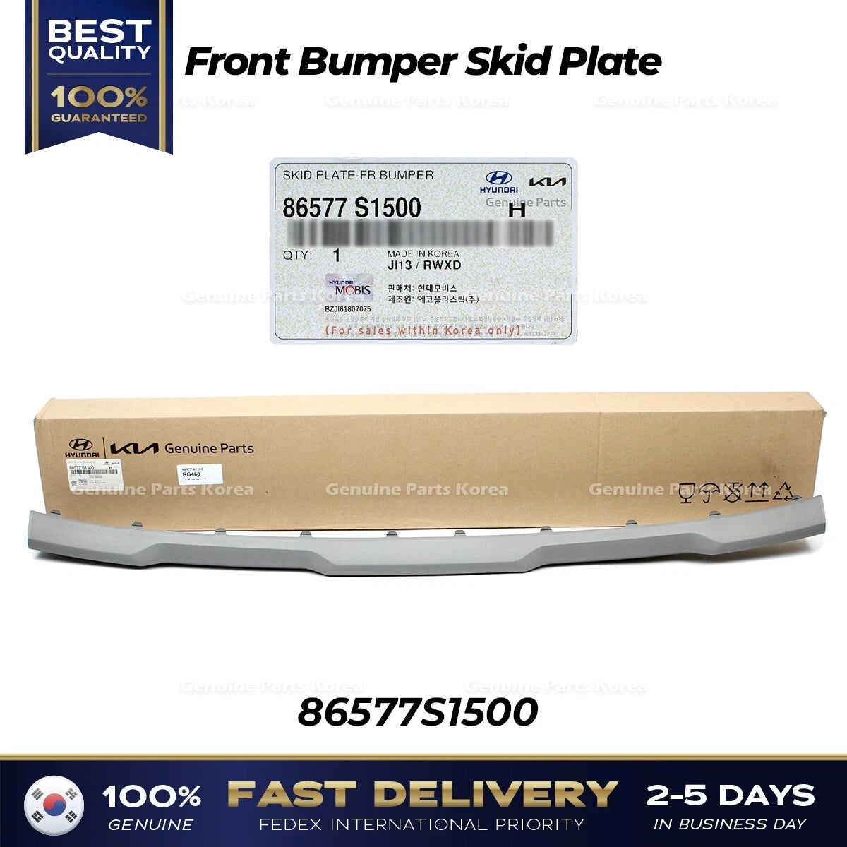 ⭐Genuine⭐ Front Bumper Skid Plate 86577S1500 for Hyundai Santa Fe