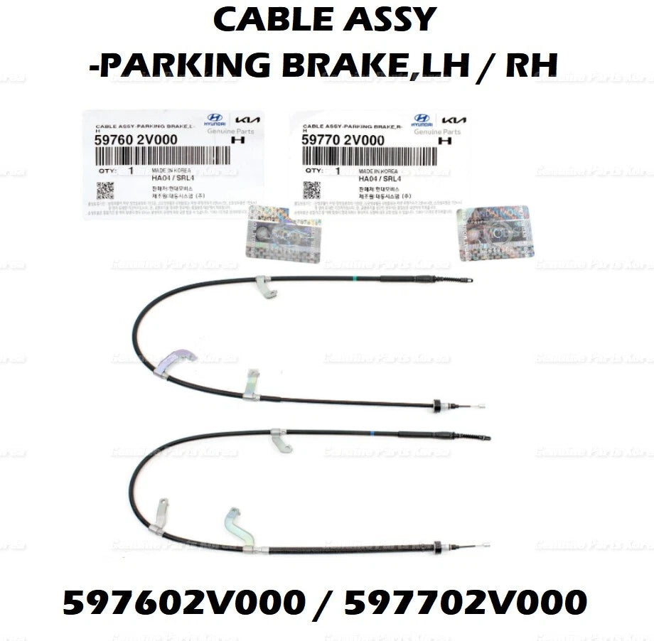 ⭐Genuine⭐ Parking Brake Cable LH & RH 2P 1set for Hyundai Veloster 2012-2017