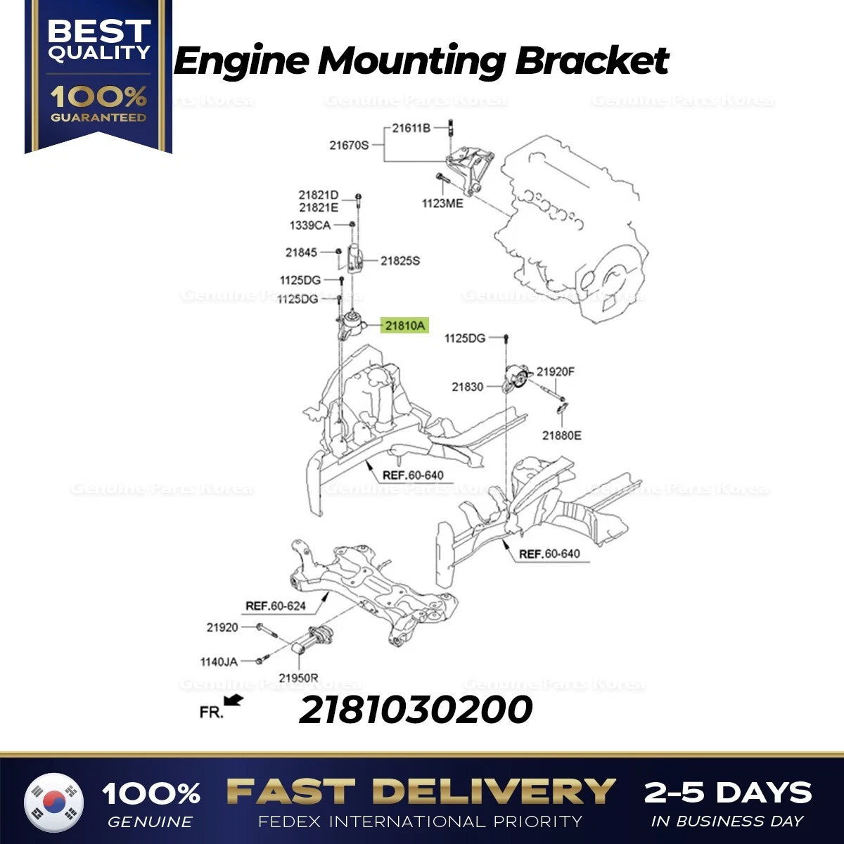 ⭐Genuine⭐ Engine Mounting Bracket 2181030200 for Kia Forte