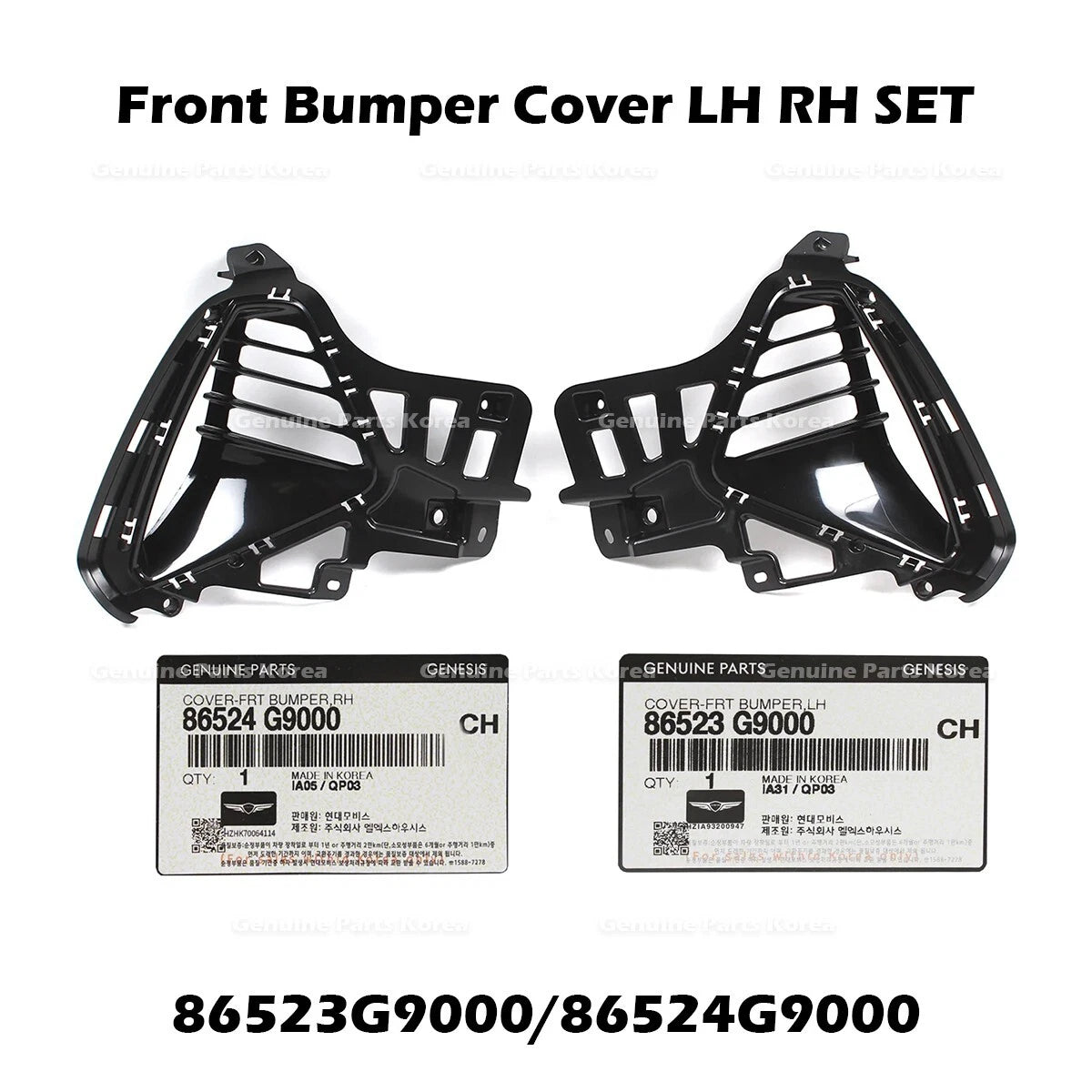 ⭐Genuine⭐ Front Bumper Cover LH RH SET 86523G9000 86524G9000 for Genesis G70