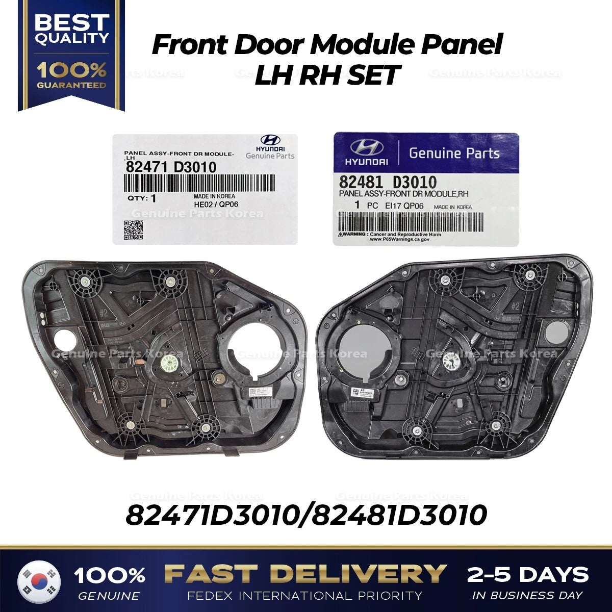 ⭐Genuine⭐ Front Door Module Panel LH RH SET for Hyundai Tucson
