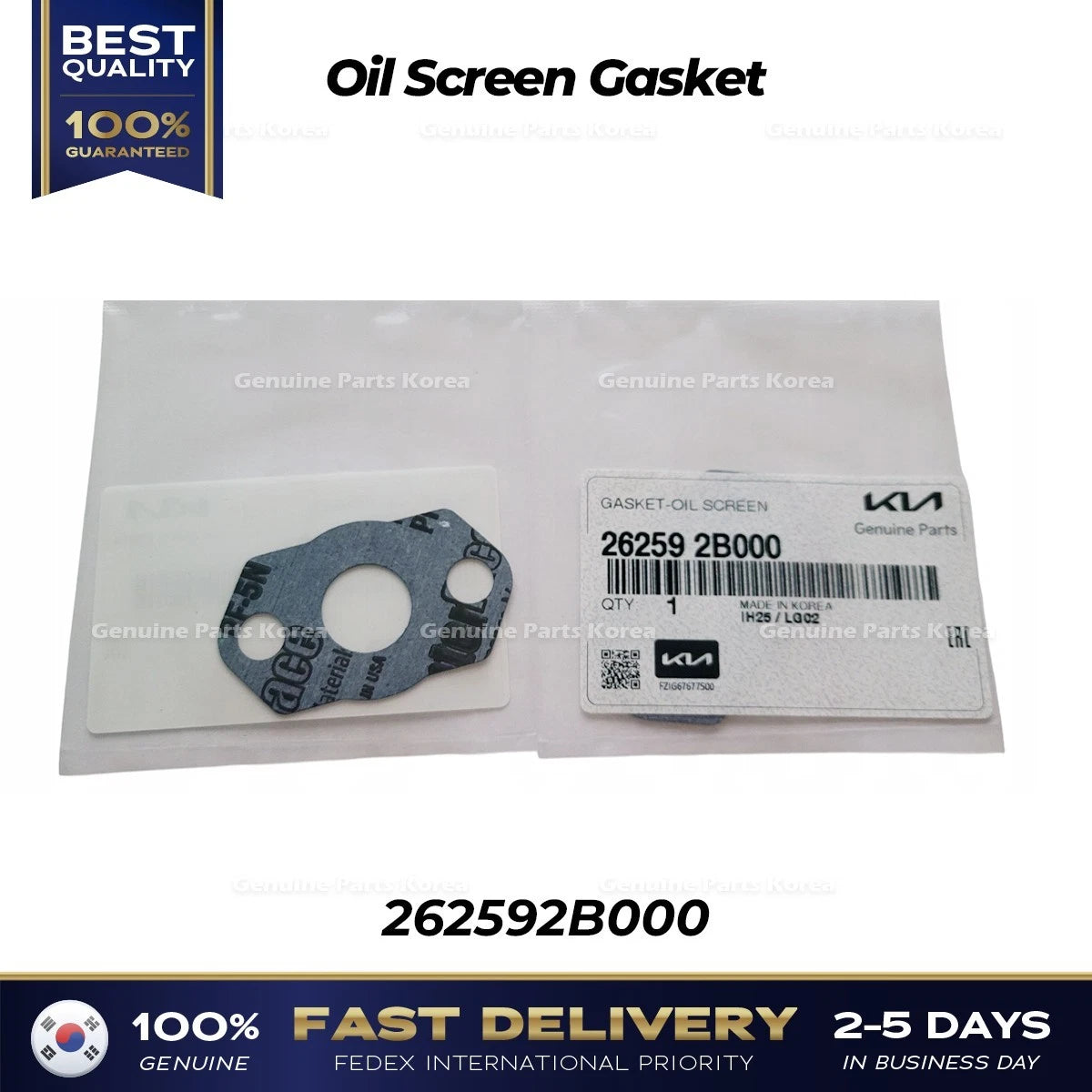 ⭐Genuine⭐ Oil Screen Gasket 262592B000 for Hyundai Accent Elantra Kia Forte