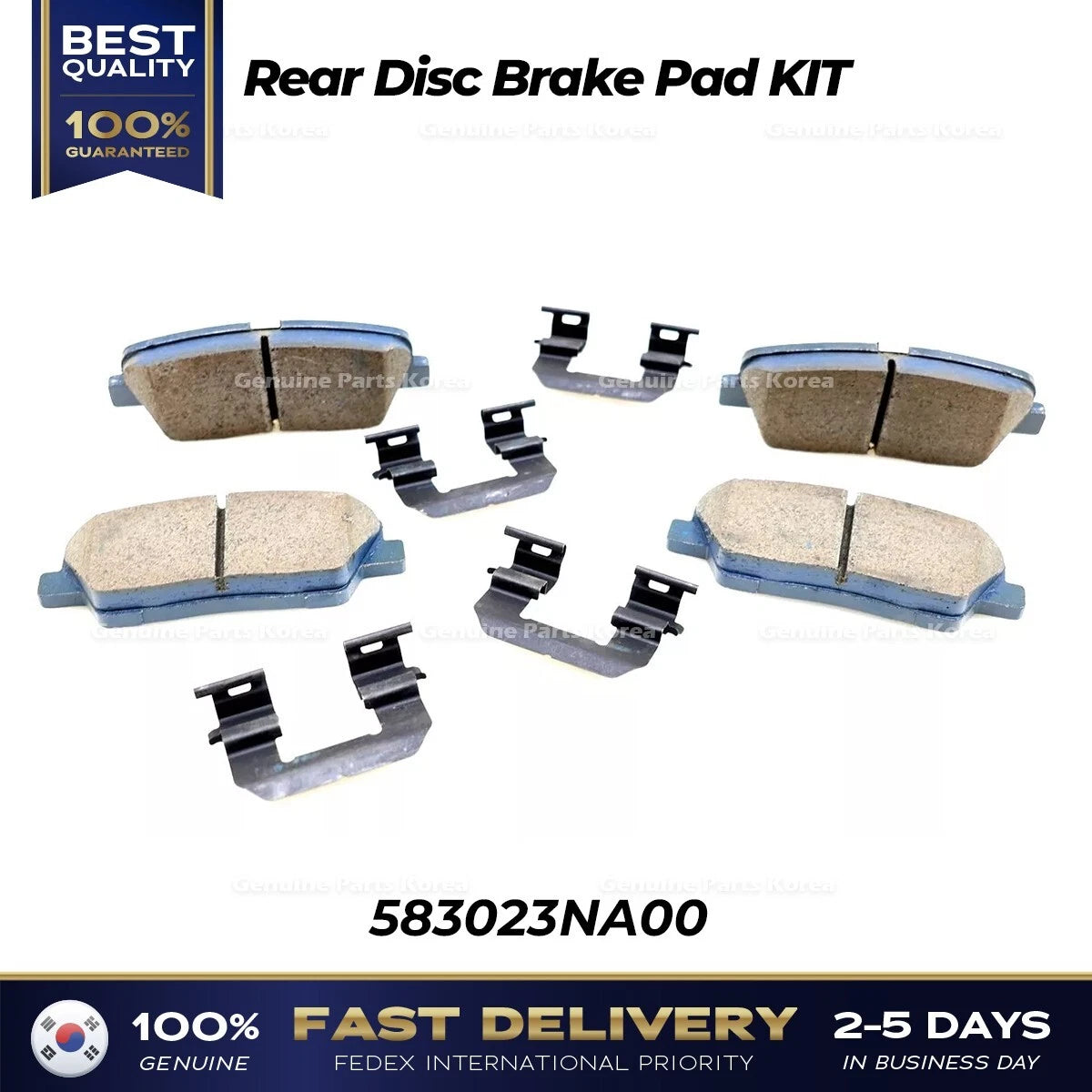 ⭐Genuine⭐ Rear Disc Brake Pad KIT 583023NA00 for Hyundai Equus Kia K900