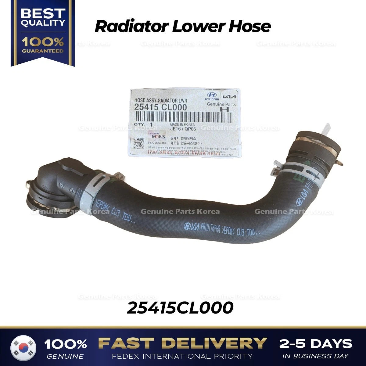 ⭐Genuine⭐ Radiator Lower Hose 25415CL000 for Hyundai Santa Fe Hybrid