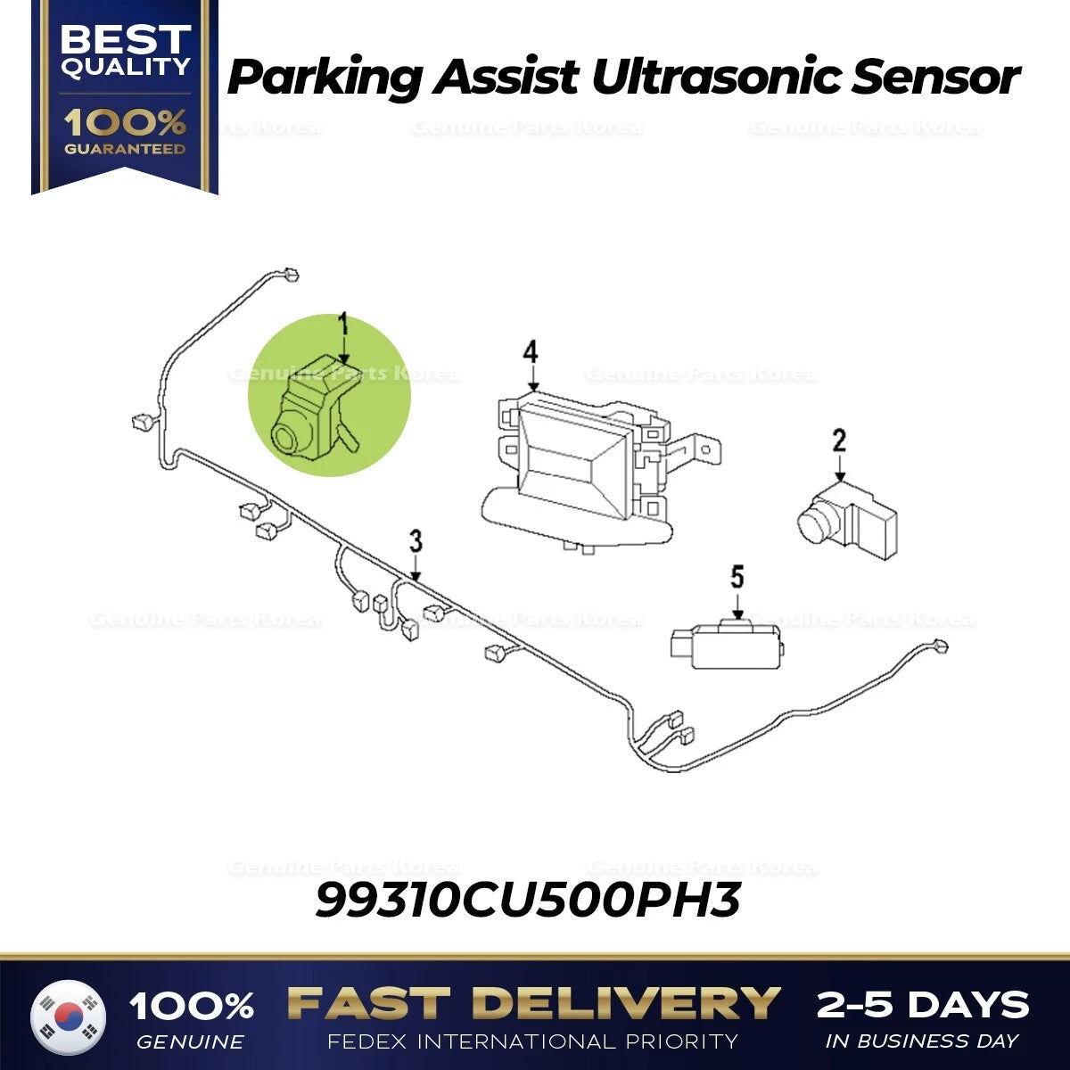 ⭐Genuine⭐ Parking Assist Ultrasonic Sensor 99310CU500PH3 for Genesis GV60