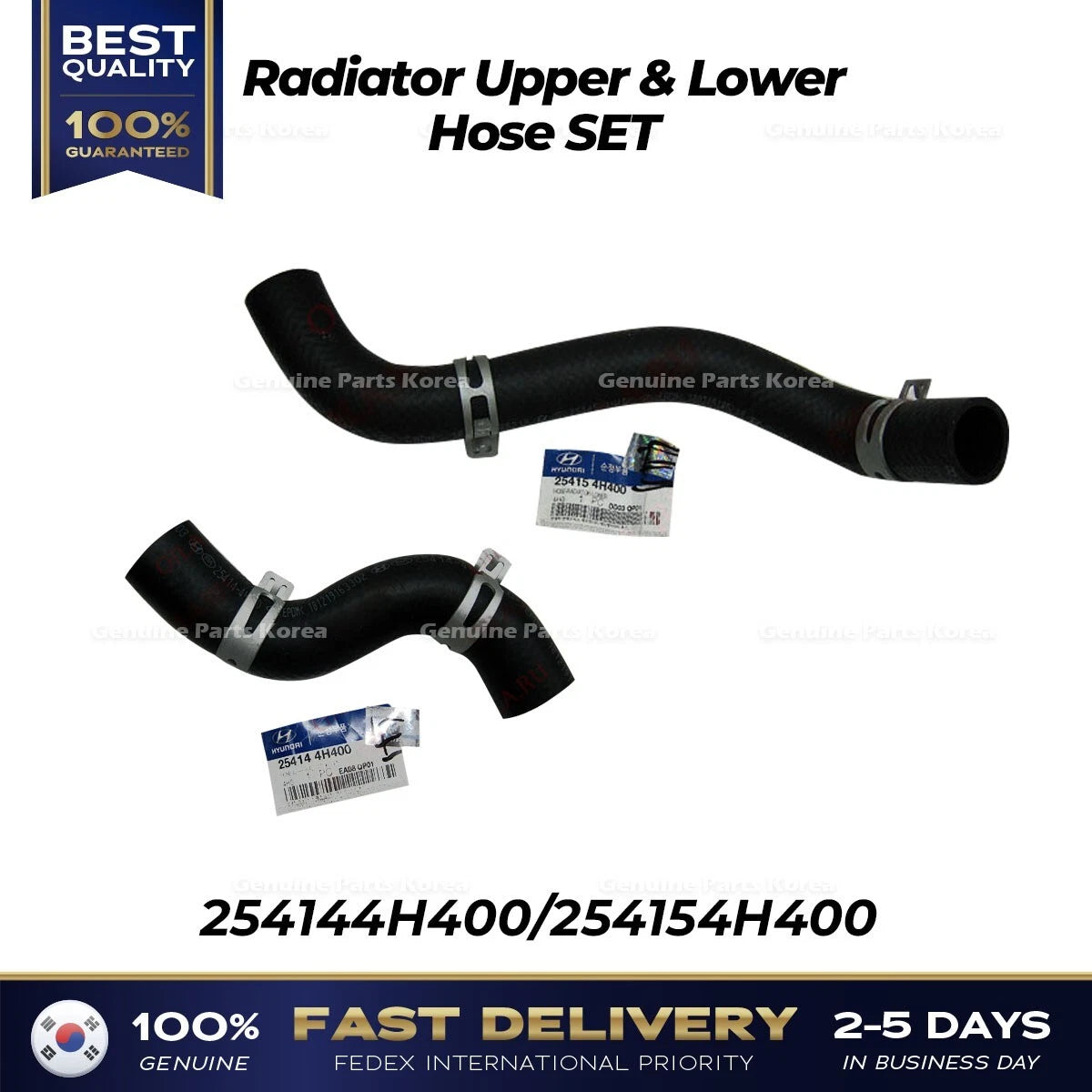 ⭐Genuine⭐ Radiator Upper & Lower Hose SET for Hyundai H1 Grand Starex