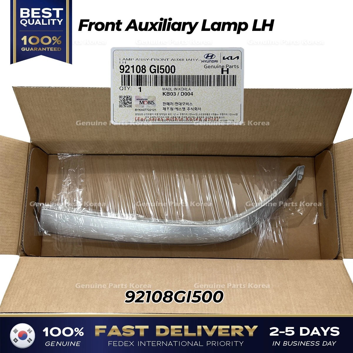 ⭐Genuine⭐ Front Auxiliary Lamp LH 92108GI500 for Hyundai Ioniq 5