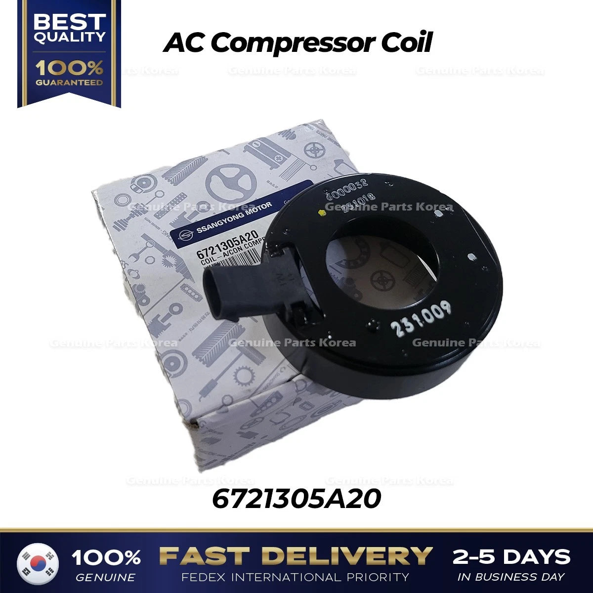 ⭐Genuine⭐ AC Compressor Coil 6721305A20 for Ssangyong Rexton G4