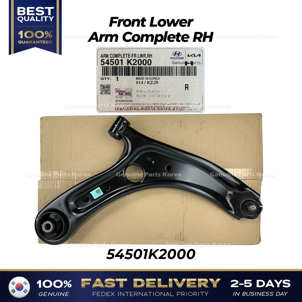 ⭐Genuine⭐ Front Lower Arm Complete RH 54501K2000 for Hyundai Venue