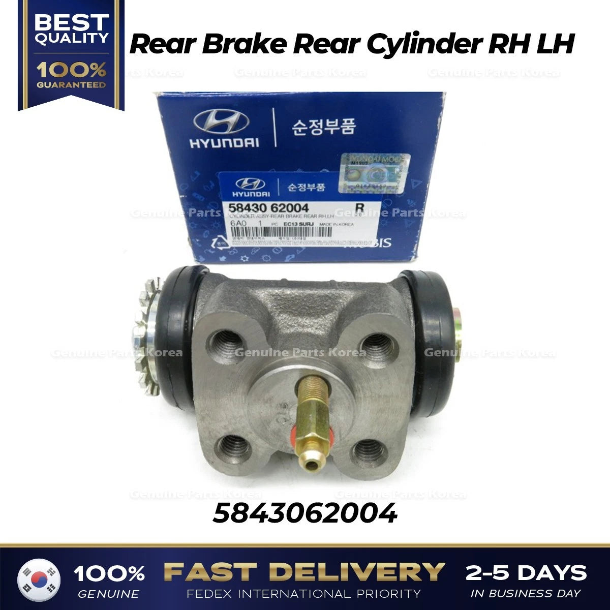 ⭐Genuine⭐ Rear Brake Rear Cylinder RH LH 5843062004 for Hyundai Mighty