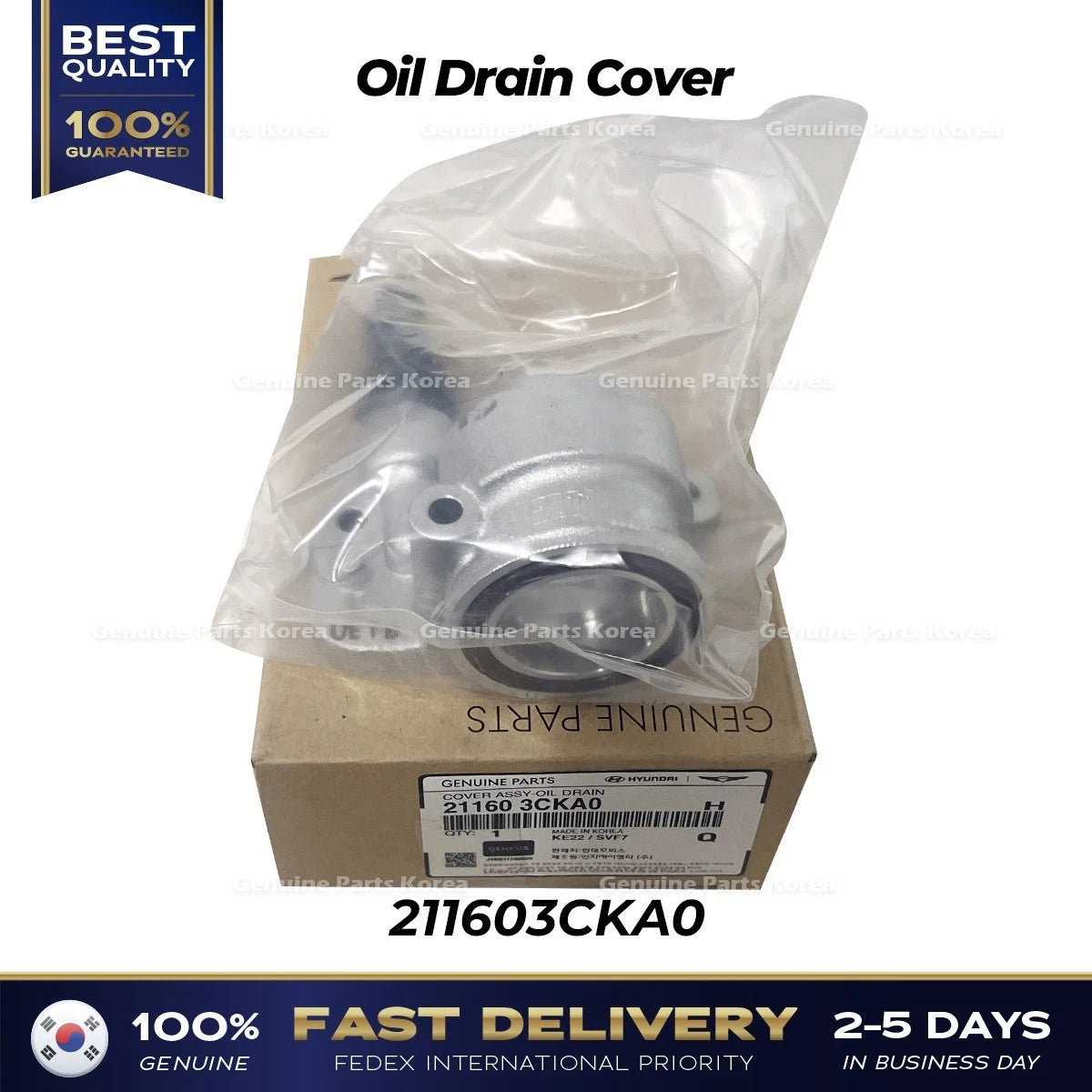 ⭐Genuine⭐ Oil Drain Cover 211603CKA0 for Hyundai Genesis