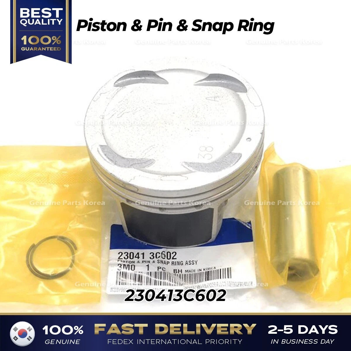 ⭐Genuine⭐ Piston & Pin & Snap Ring 230413C602 for Hyundai Kia