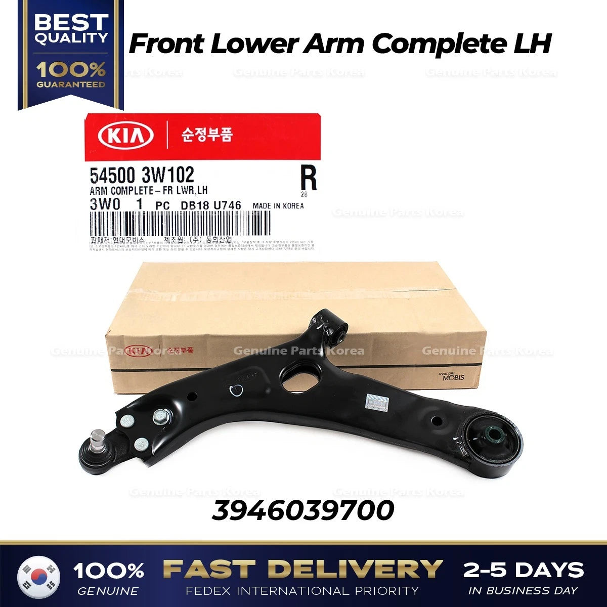 ⭐Genuine⭐ Front Lower Arm Complete LH 545003W102 for Kia Sportage
