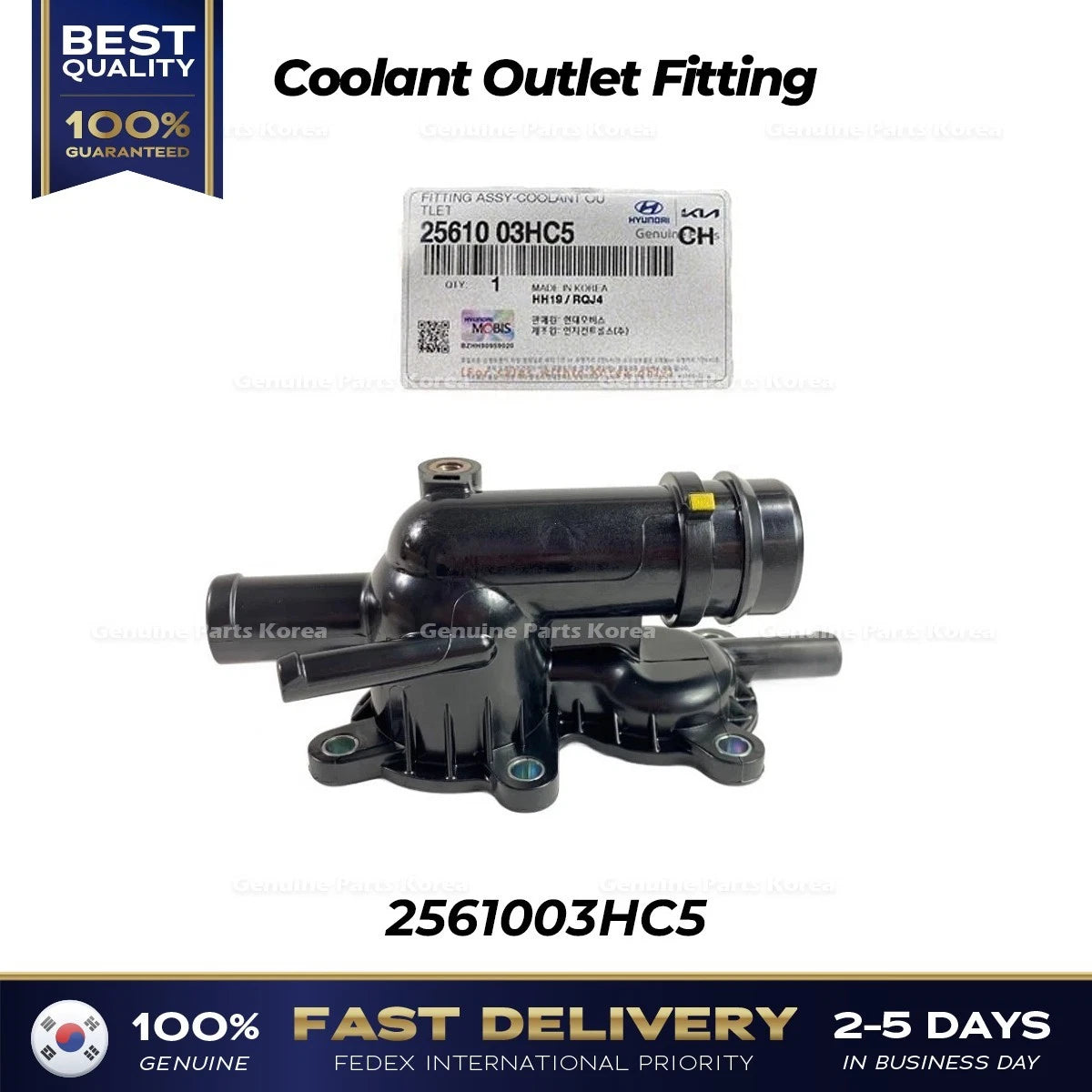 ⭐Genuine⭐ Coolant Outlet Fitting 2561003HC5 for Hyundai Ioniq Kia Niro