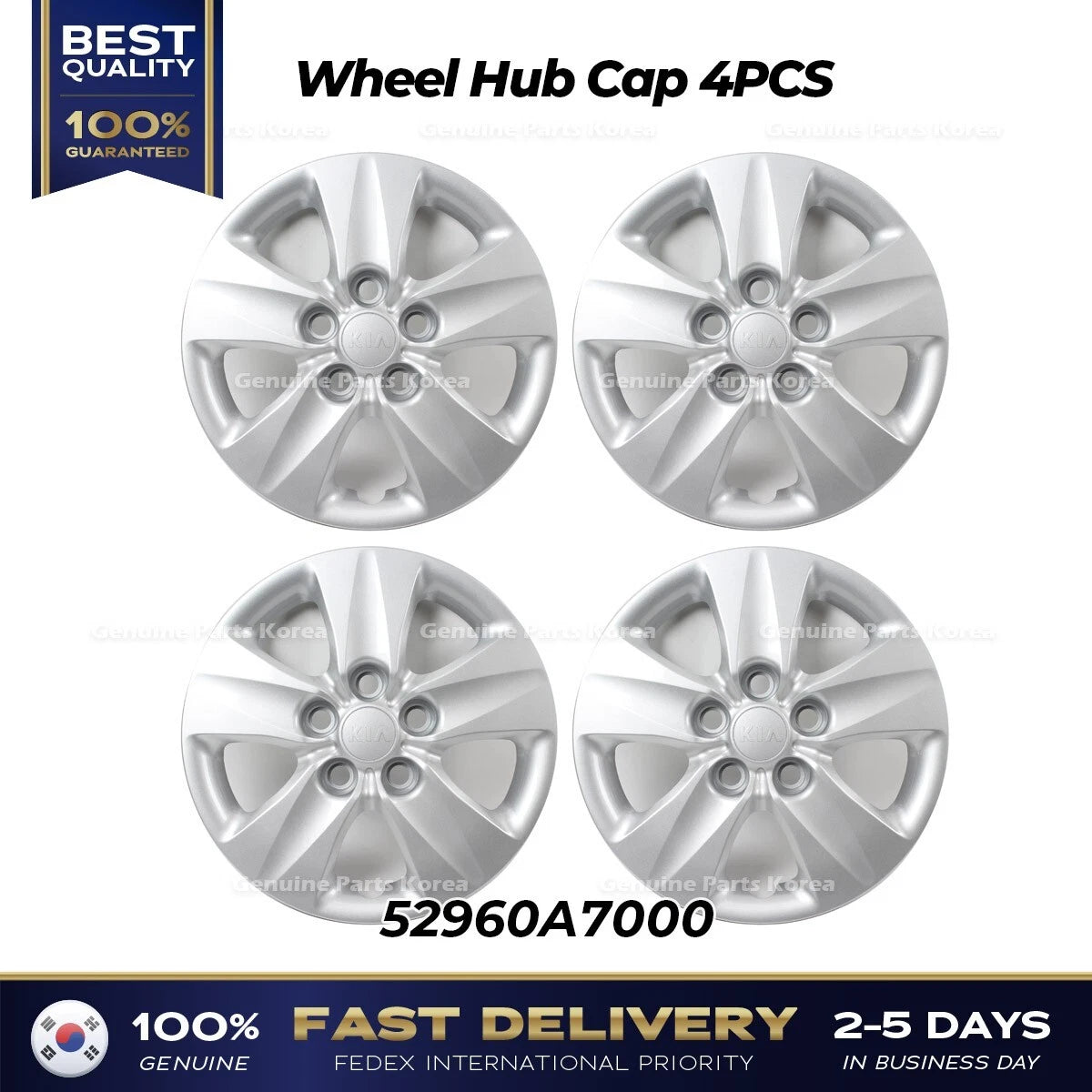 ⭐Genuine⭐ Wheel Hub Cap 4PCS 52960A7000 for Kia Forte Forte Koup