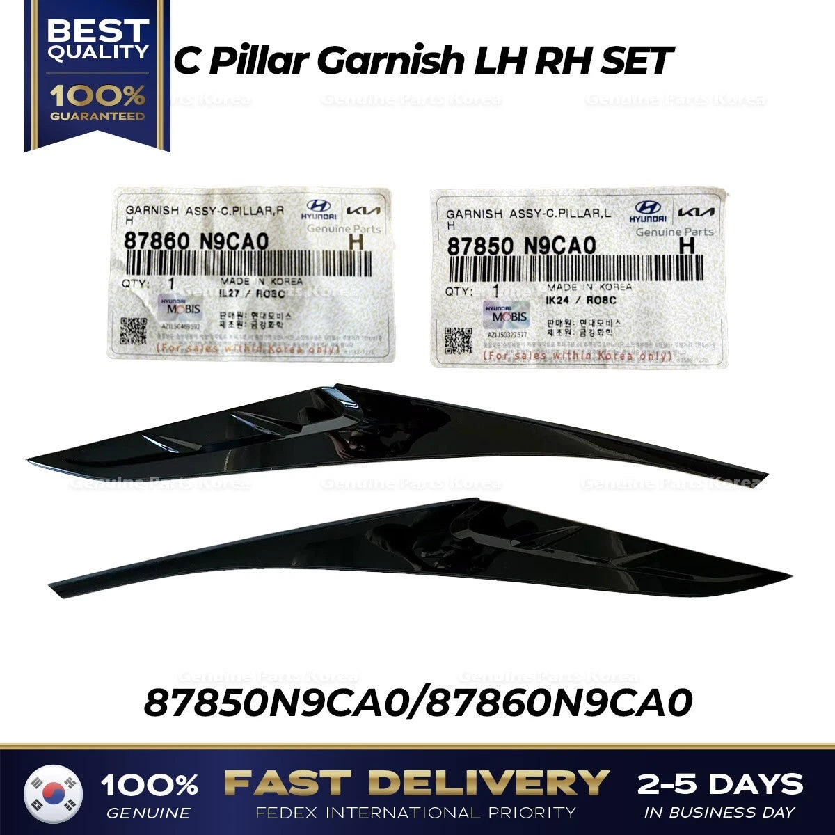 ⭐Genuine⭐ C Pillar Garnish LH RH SET 87850N9CA0 87860N9CA0 for Hyundai Tucson