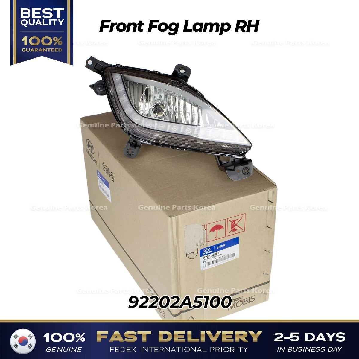 ⭐Genuine⭐ Front Fog Lamp RH 92202A5100 for Hyundai Elantra GT