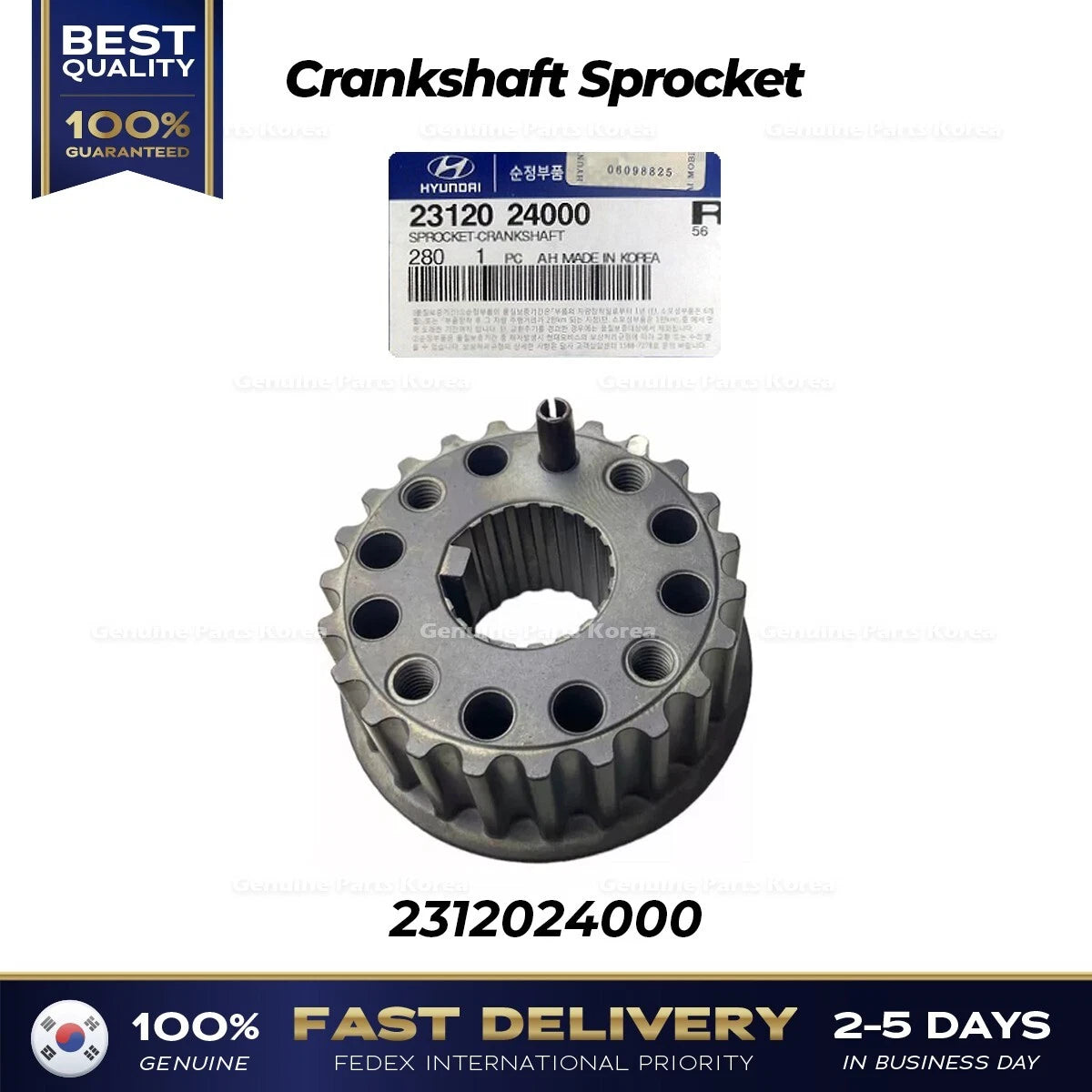 ⭐Genuine⭐ Crankshaft Sprocket 2312024000 for Hyundai Excel Scoupe