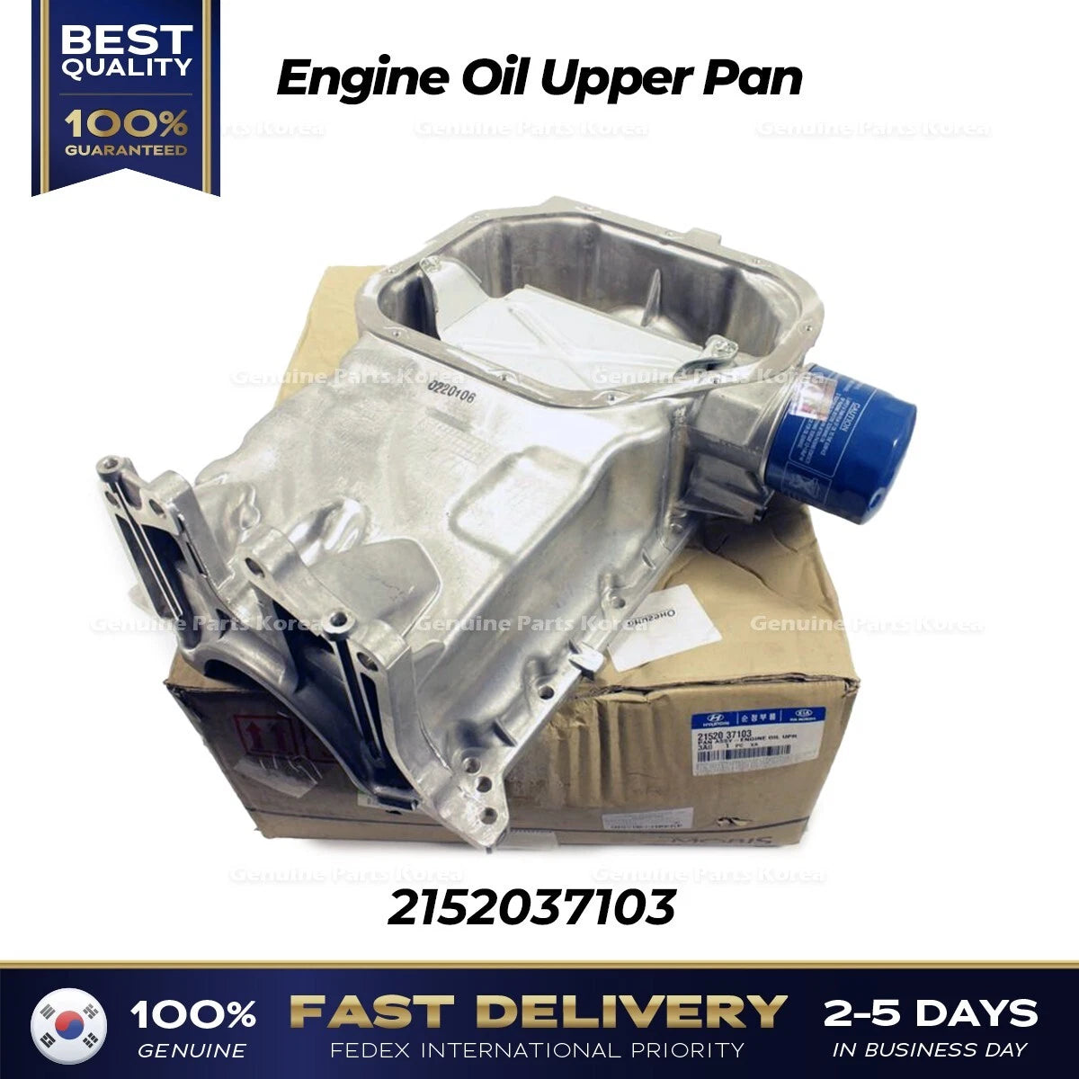 ⭐Genuine⭐ Engine Oil Upper Pan 2152037103 for Hyundai Santa Fe Kia Optima
