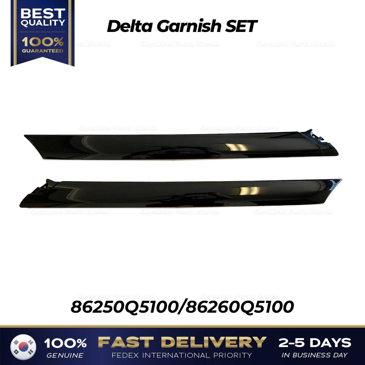 ⭐Genuine⭐ Delta Garnish SET 86250Q5100 86260Q5100 for Kia Seltos