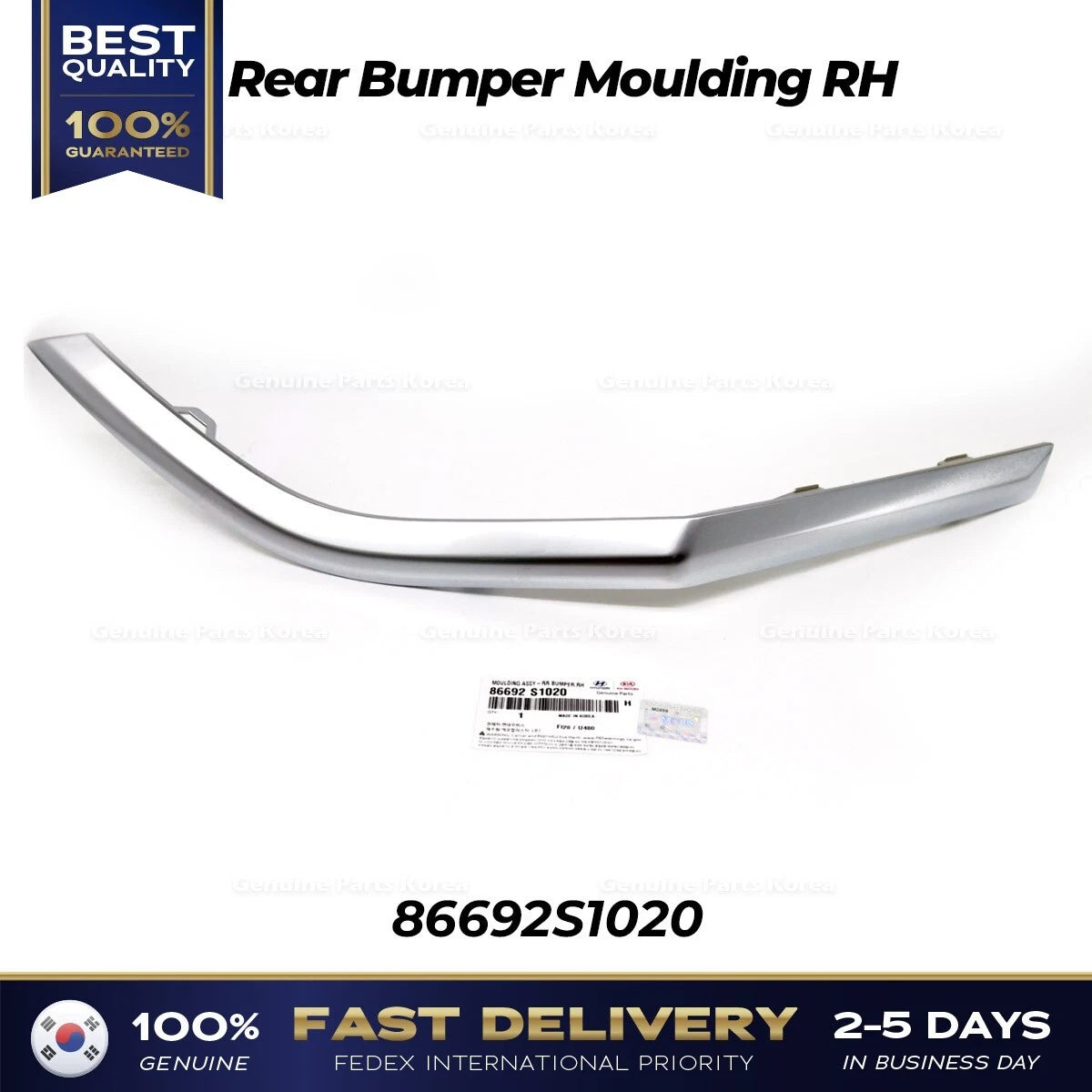⭐Genuine⭐ Rear Bumper Moulding RH 86692S1020 for Hyundai Santa Fe