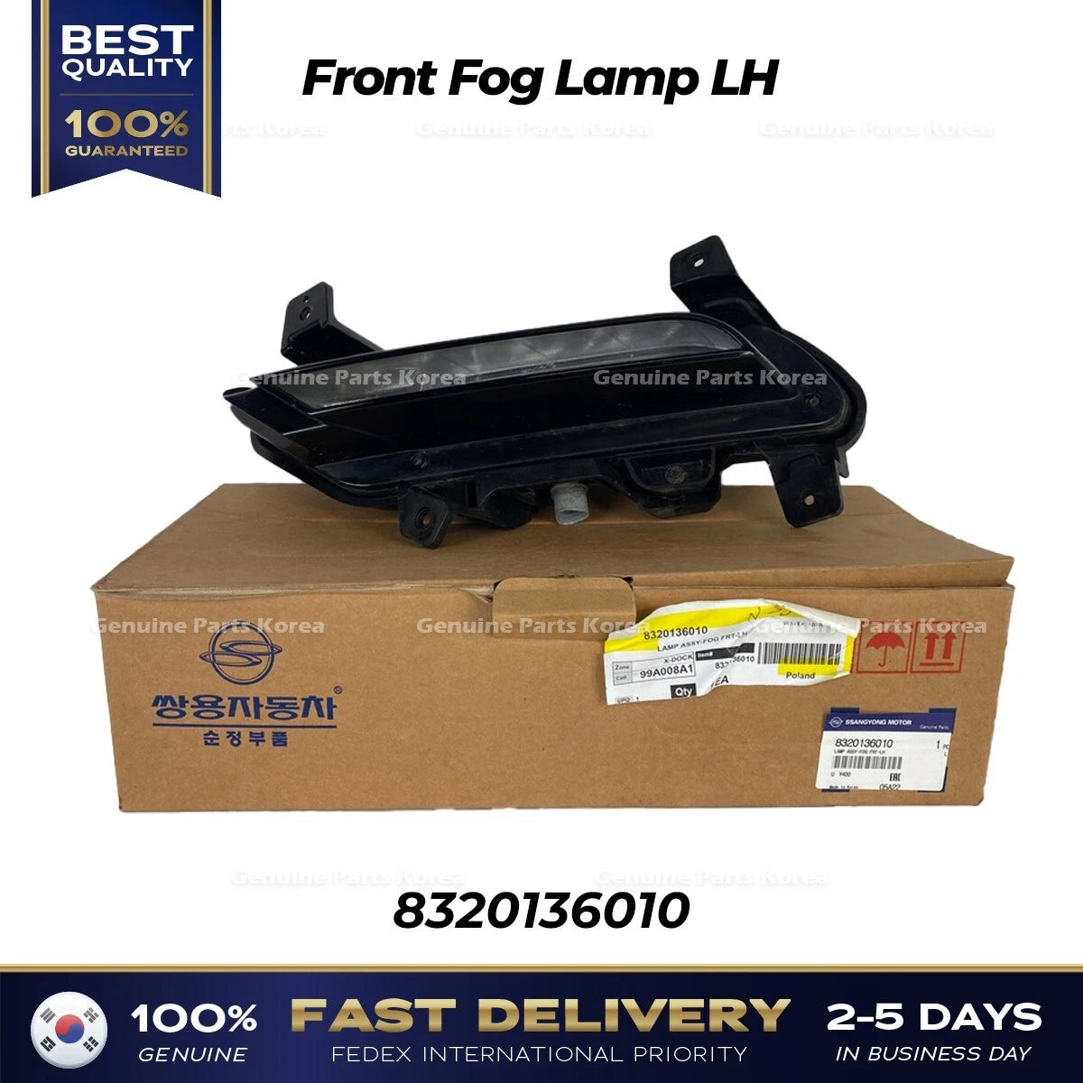 ⭐Genuine⭐ Front Fog Lamp LH 8320136010 for Ssangyong Rexton G4