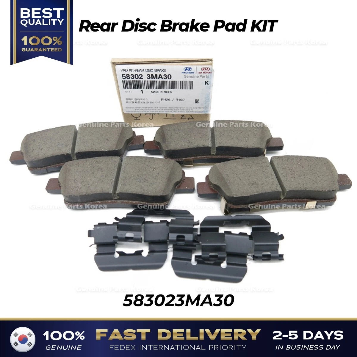 ⭐Genuine⭐ Rear Disc Brake Pad KIT 583023MA30 for Hyundai Genesis Kia K9