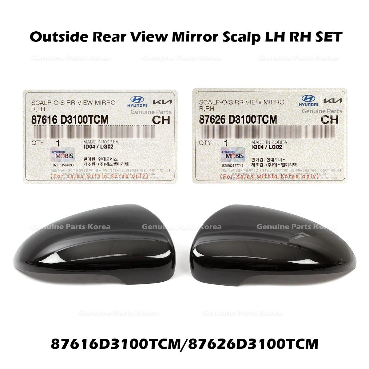 ⭐Genuine⭐ Outside Rear View Mirror Scalp LH RH SET for Hyundai Tuscon