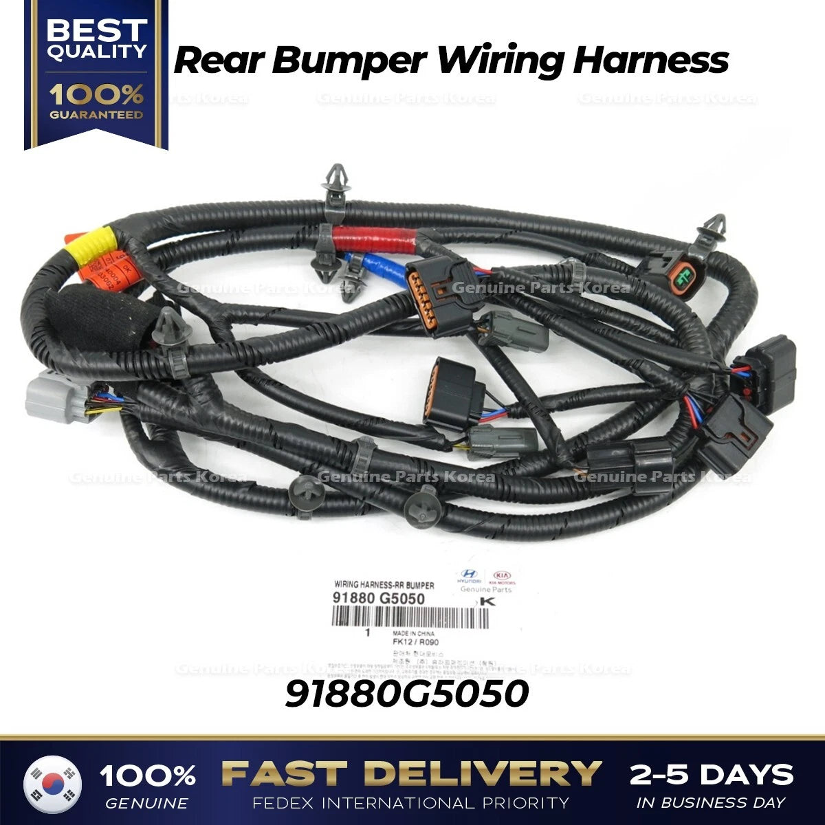 ⭐Genuine⭐ Rear Bumper Wiring Harness 91880G5050 for Kia Niro Hybrid
