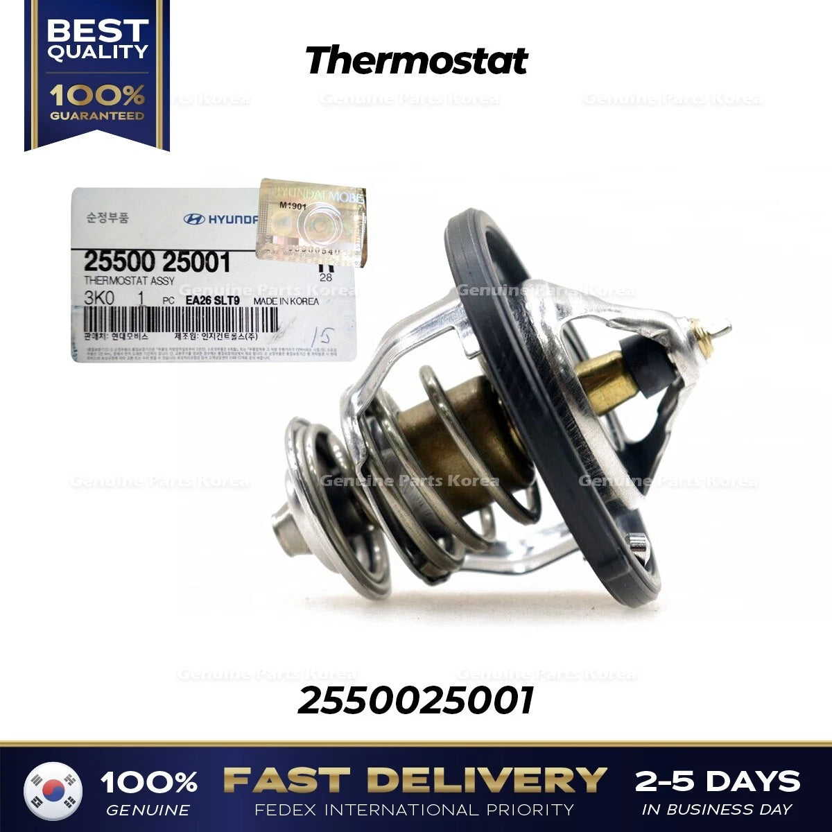 ⭐Genuine⭐ Thermostat 2550025001 for Hyundai Genesis Sonata Kia Optima Rondo