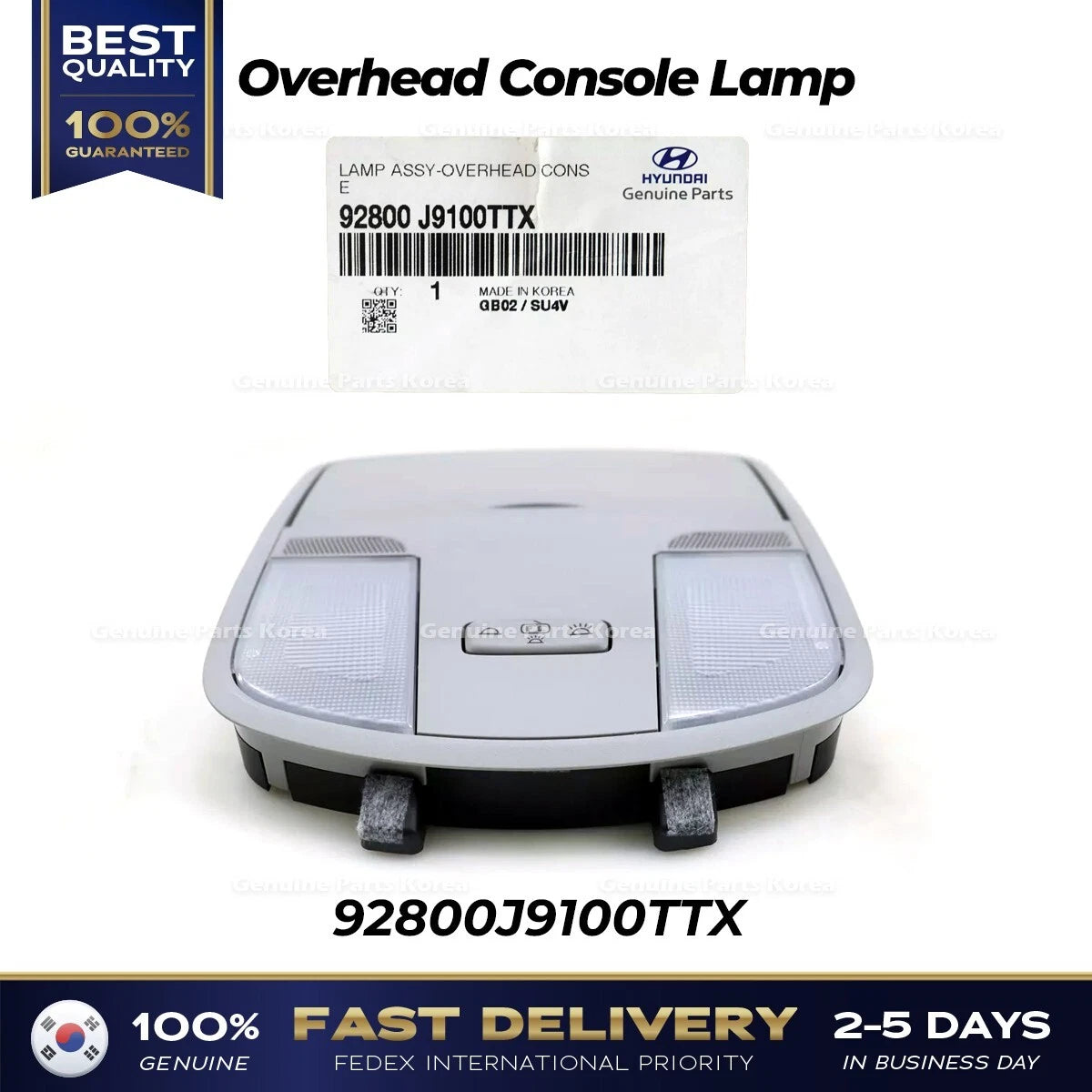 ⭐Genuine⭐ Overhead Console Lamp 92800J9100TTX for Hyundai Kona