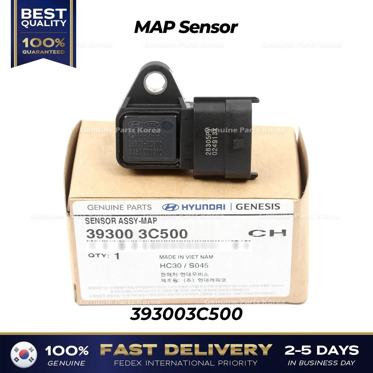 ⭐Genuine⭐ MAP Sensor 393003C500 for Hyundai Genesis Kia Borrego K900