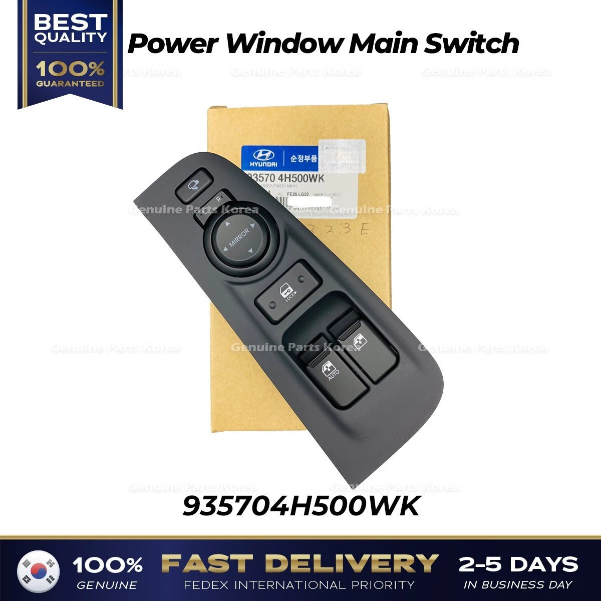 ⭐Genuine⭐ Power Window Main Switch 935704H500WK for Hyundai H1