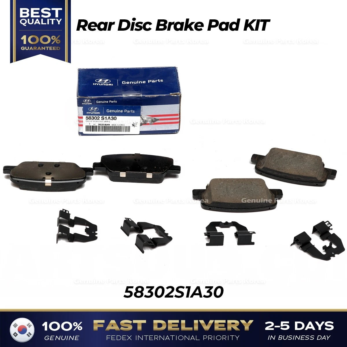 ⭐Genuine⭐ Rear Disc Brake Pad KIT 58302S1A30 for Hyundai Santa Fe