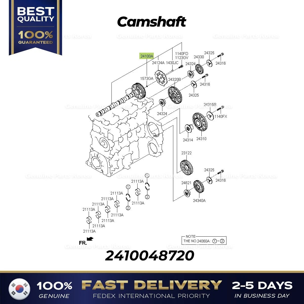 ⭐Genuine⭐ Camshaft 2410048720 for Hyundai E-County