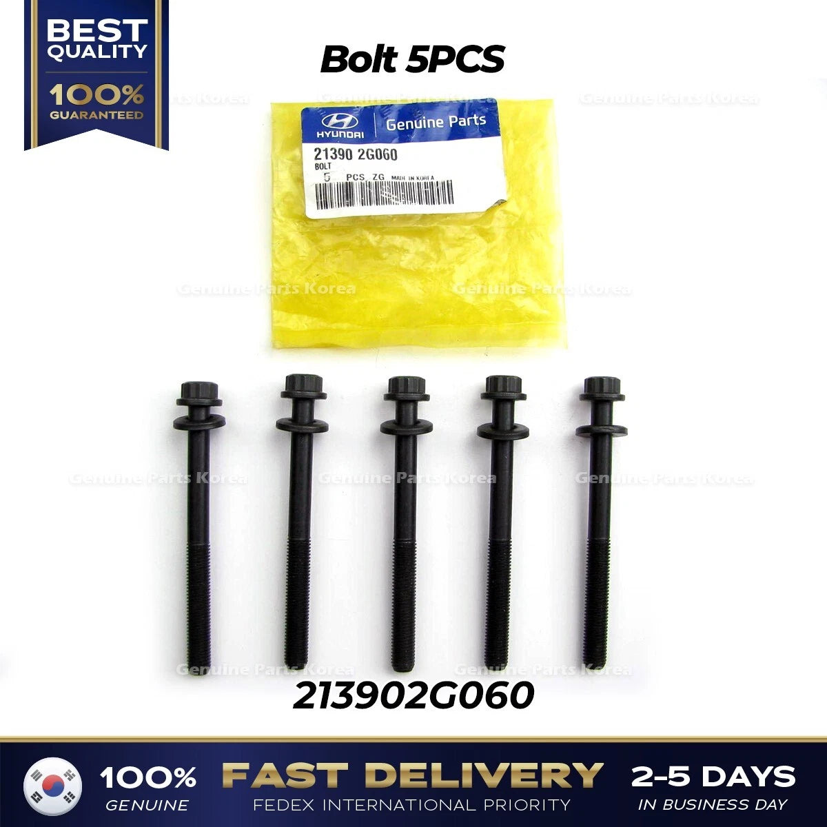 ⭐Genuine⭐ Bolt 5PCS 213902G060 for Hyundai Kia