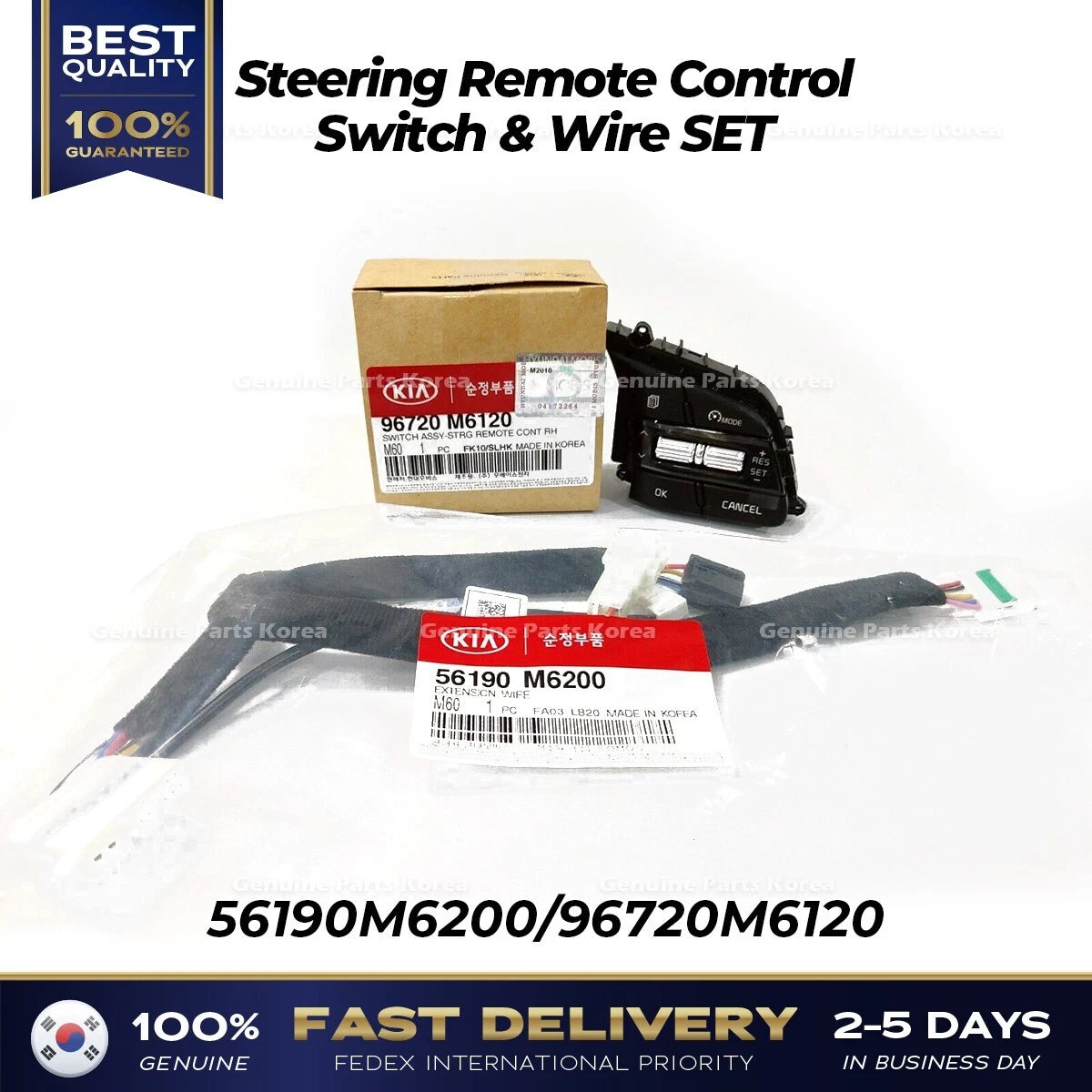 ⭐Genuine⭐ Steering Remote Control Switch & Wire SET for Kia Forte Cerato
