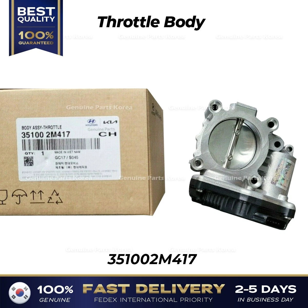 ⭐Genuine⭐ Throttle Body 351002M417 for Hyundai Elantra Kona Kia K5 Sorento