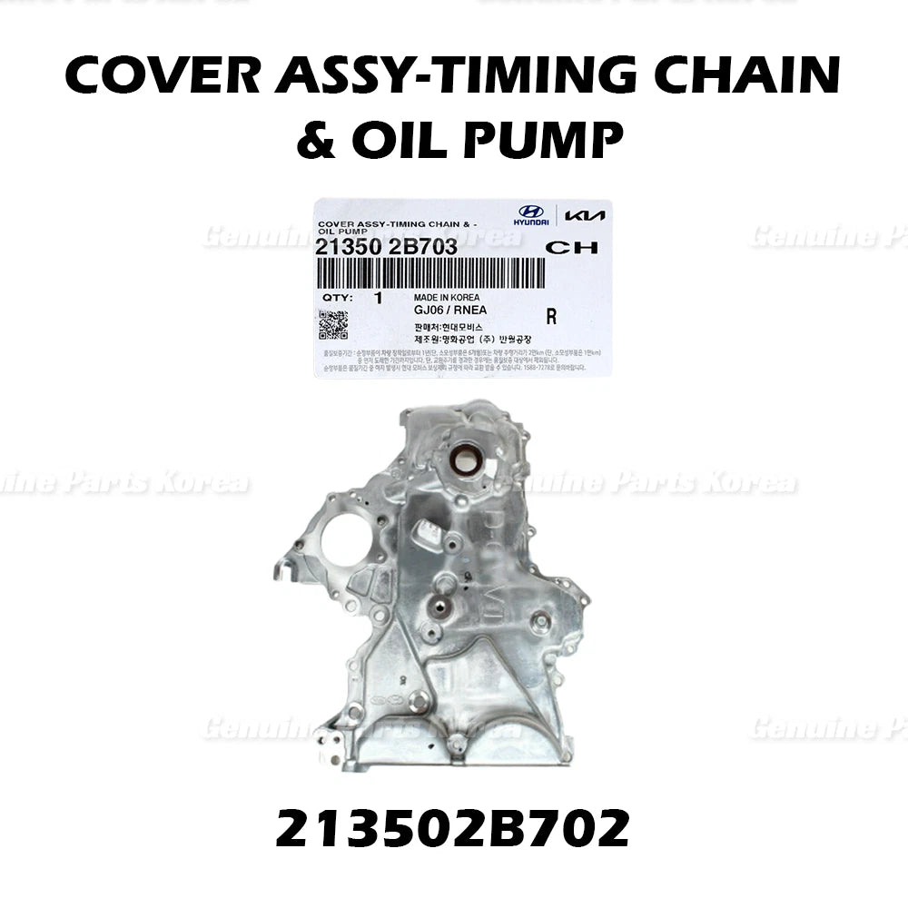 ⭐Genuine⭐ Timing Chain Oil Pump Cover 213502B702 for Hyundai Kia 1.6L