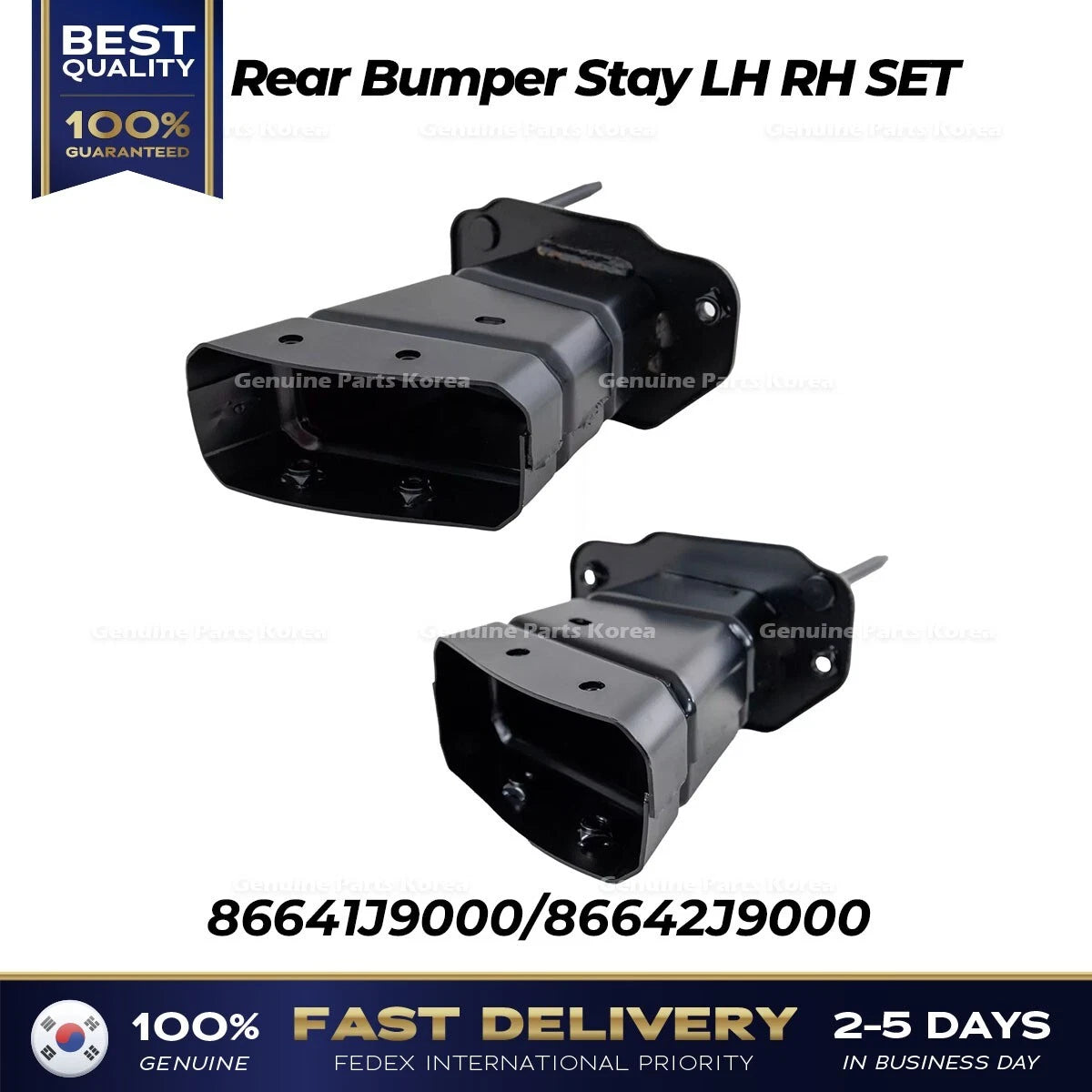 ⭐Genuine⭐ Rear Bumper Stay LH RH SET 86641J9000 86642J9000 for Hyundai Kona
