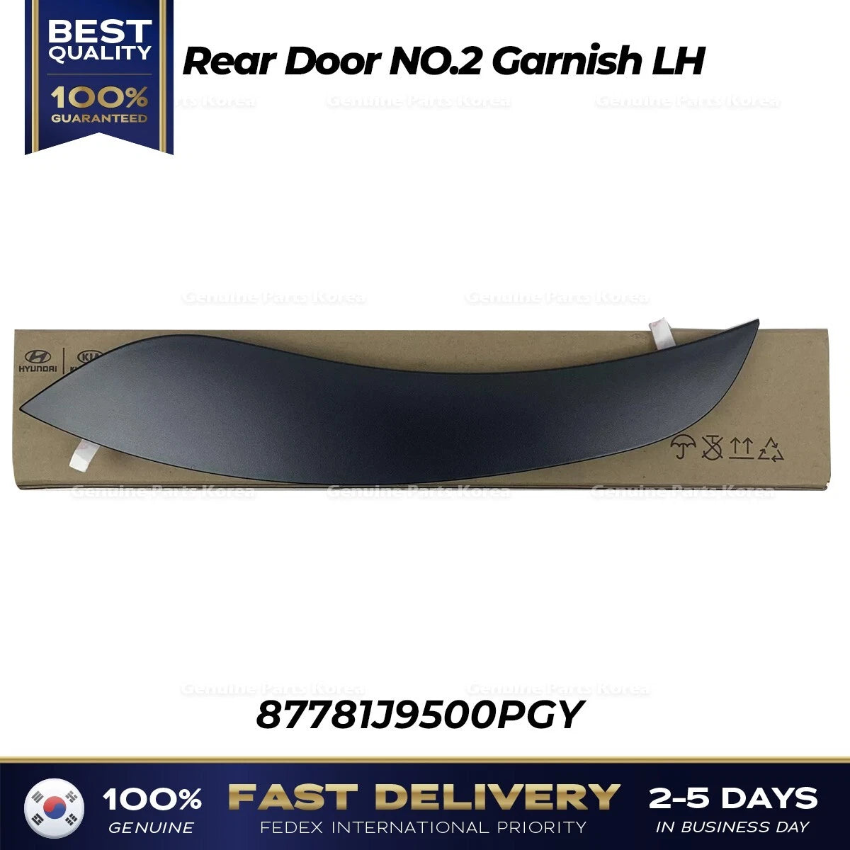 ⭐Genuine⭐ Rear Door NO.2 Garnish LH 87781J9500PGY for Hyundai Kona