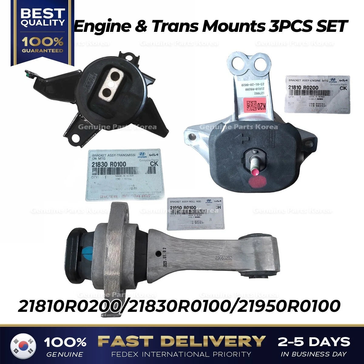 ⭐Genuine⭐ Engine & Trans Mounts 3PCS SET for Kia Carnival