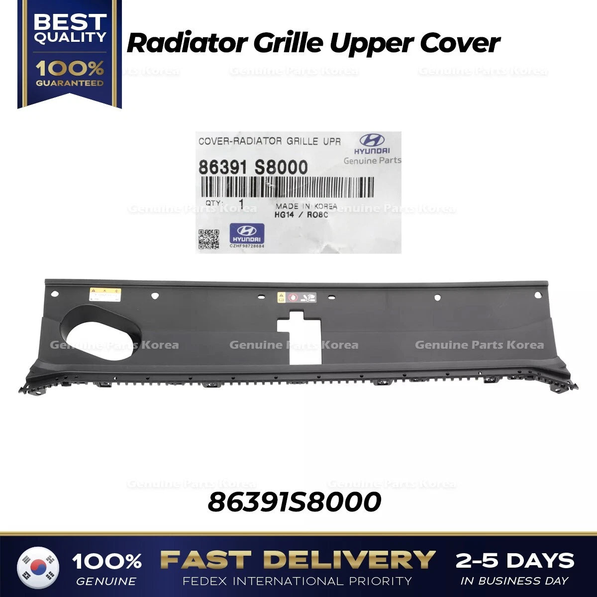 ⭐Genuine⭐ Radiator Grille Upper Cover 86391S8000 for Hyundai Palisade